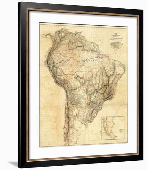 South America, c.1814-Aaron Arrowsmith-Framed Art Print