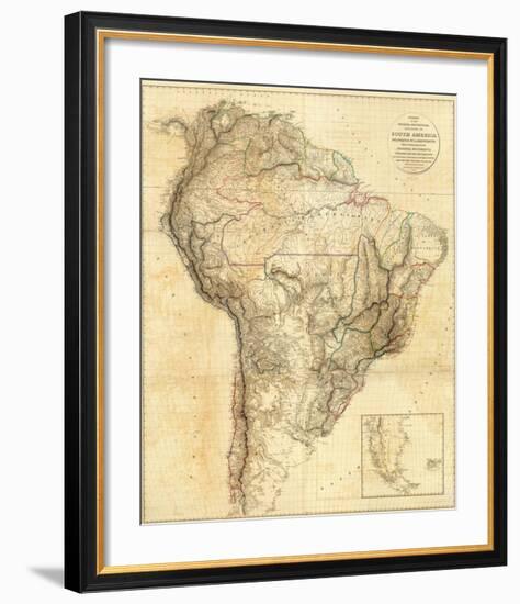 South America, c.1814-Aaron Arrowsmith-Framed Art Print