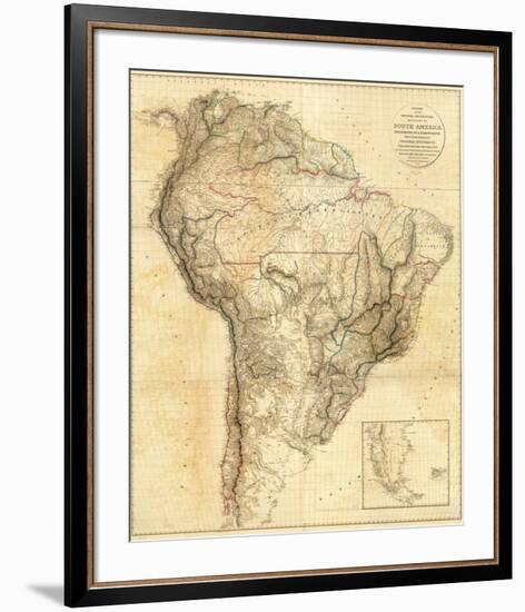 South America, c.1814-Aaron Arrowsmith-Framed Art Print