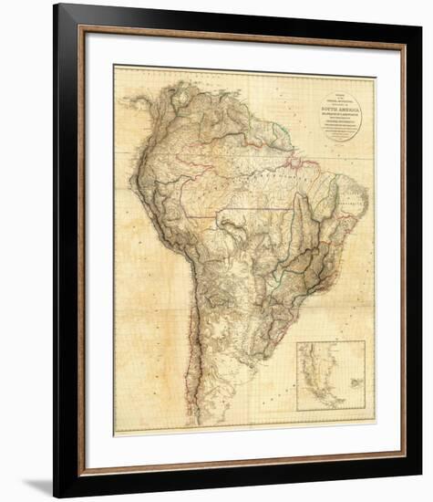 South America, c.1814-Aaron Arrowsmith-Framed Art Print