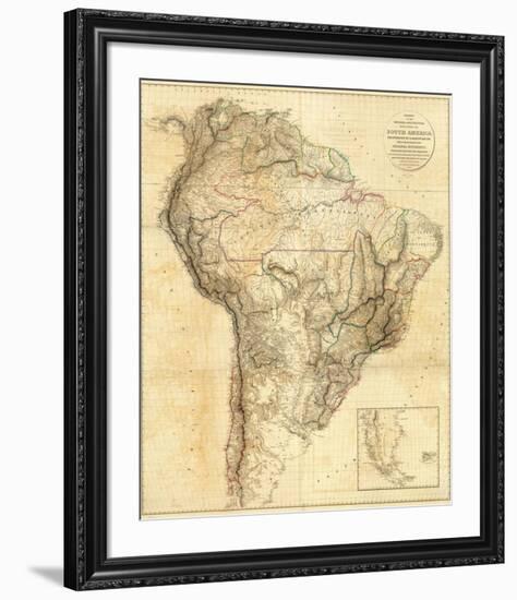 South America, c.1814-Aaron Arrowsmith-Framed Art Print