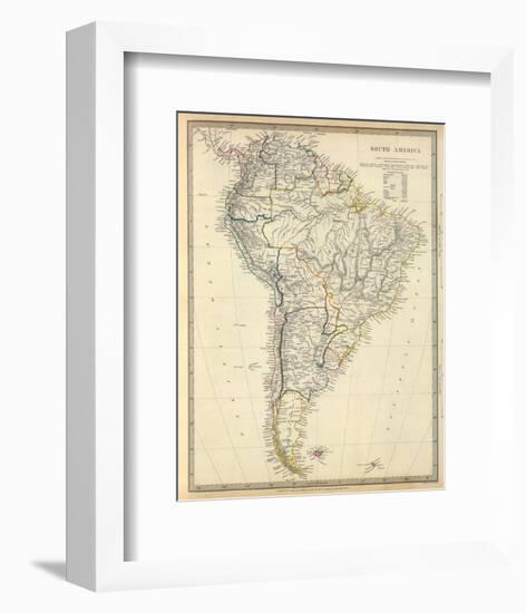 South America, c.1842-null-Framed Art Print