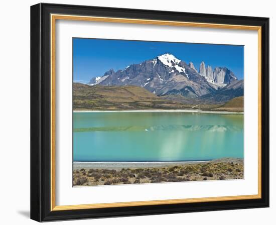 South America, Chile, Patagonia, Torres Del Paine National Park, Mountain Landscape-Chris Seba-Framed Photographic Print