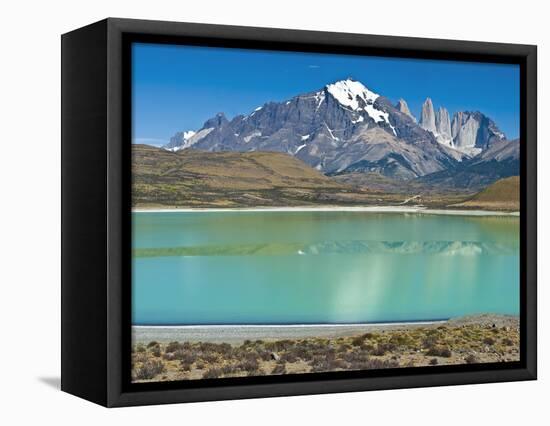 South America, Chile, Patagonia, Torres Del Paine National Park, Mountain Landscape-Chris Seba-Framed Premier Image Canvas