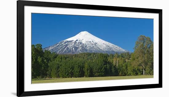 South America, Chile, Patagonia, Volcano Villarrica, Snowy Summit, Forest-Chris Seba-Framed Photographic Print