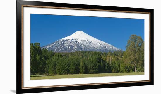 South America, Chile, Patagonia, Volcano Villarrica, Snowy Summit, Forest-Chris Seba-Framed Photographic Print