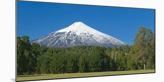 South America, Chile, Patagonia, Volcano Villarrica, Snowy Summit, Forest-Chris Seba-Mounted Photographic Print