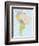 South America-Highly Detailed Map-ekler-Framed Premium Giclee Print