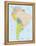 South America-Highly Detailed Map-ekler-Framed Stretched Canvas