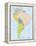 South America-Highly Detailed Map-ekler-Framed Stretched Canvas