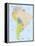 South America-Highly Detailed Map-ekler-Framed Stretched Canvas