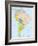 South America-Highly Detailed Map-ekler-Framed Art Print