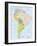 South America-Highly Detailed Map-ekler-Framed Art Print