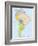 South America-Highly Detailed Map-ekler-Framed Art Print