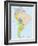 South America-Highly Detailed Map-ekler-Framed Art Print