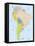 South America-Highly Detailed Map-ekler-Framed Stretched Canvas