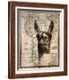 South America Llama Map-Take Me Away-Framed Art Print