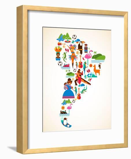 South America Love-Marish-Framed Art Print