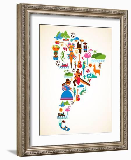 South America Love-Marish-Framed Art Print