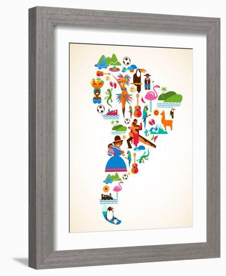 South America Love-Marish-Framed Art Print