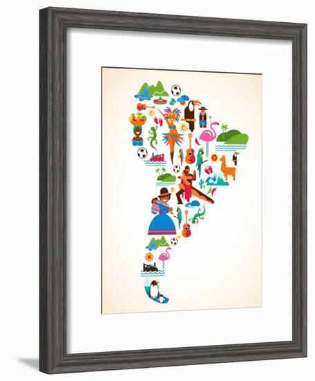 South America Love-Marish-Framed Art Print