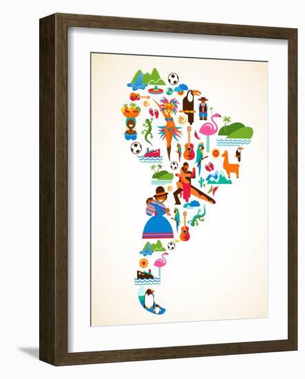 South America Love-Marish-Framed Art Print