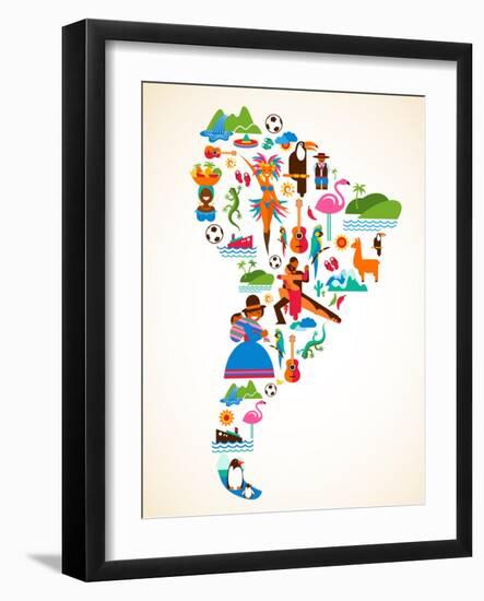 South America Love-Marish-Framed Art Print