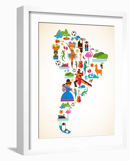 South America Love-Marish-Framed Art Print