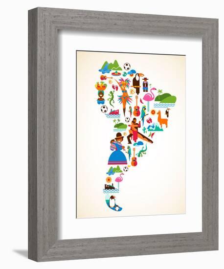 South America Love-Marish-Framed Art Print