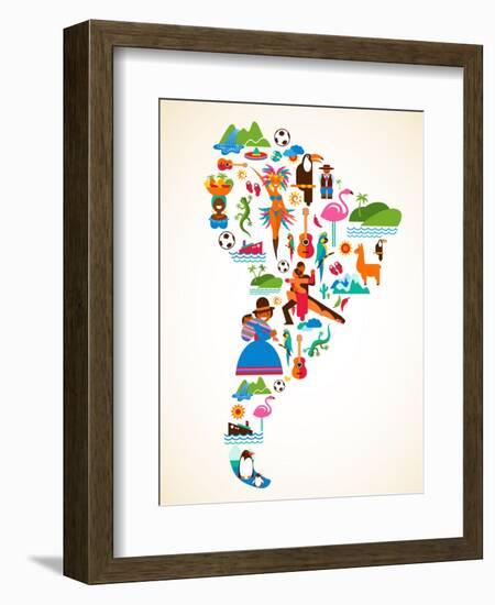 South America Love-Marish-Framed Art Print