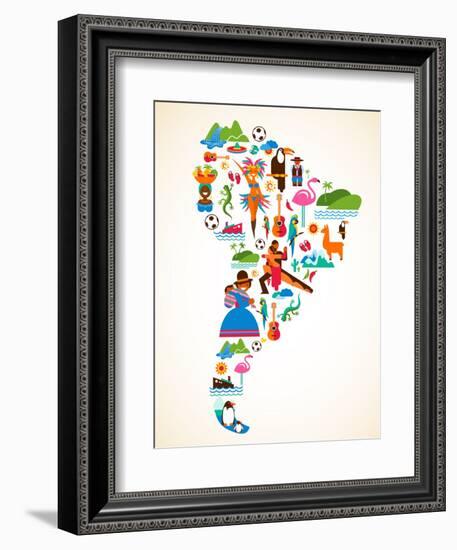 South America Love-Marish-Framed Art Print