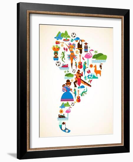 South America Love-Marish-Framed Art Print