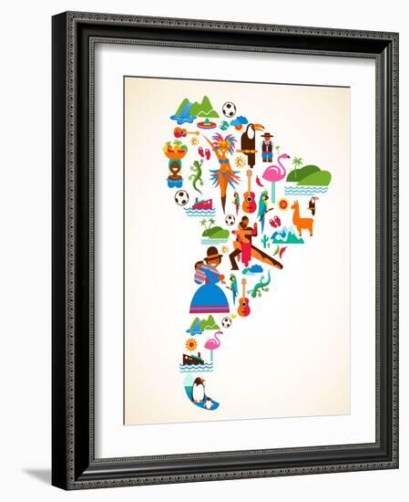 South America Love-Marish-Framed Art Print