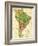 South America - Panoramic Map-Lantern Press-Framed Art Print