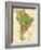 South America - Panoramic Map-Lantern Press-Framed Art Print