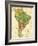 South America - Panoramic Map-Lantern Press-Framed Art Print