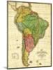 South America - Panoramic Map-Lantern Press-Mounted Art Print