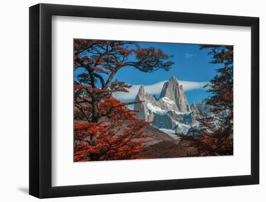 South America, Patagonia, Argentina, El Chalten, Mount Fitz Roy in Los Glaciares National Park-Christian Heeb-Framed Photographic Print