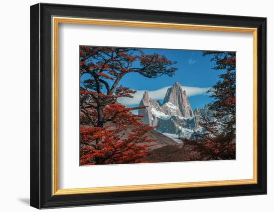 South America, Patagonia, Argentina, El Chalten, Mount Fitz Roy in Los Glaciares National Park-Christian Heeb-Framed Photographic Print