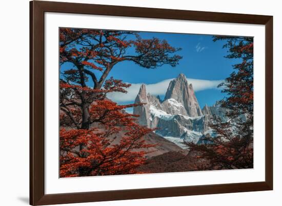 South America, Patagonia, Argentina, El Chalten, Mount Fitz Roy in Los Glaciares National Park-Christian Heeb-Framed Photographic Print