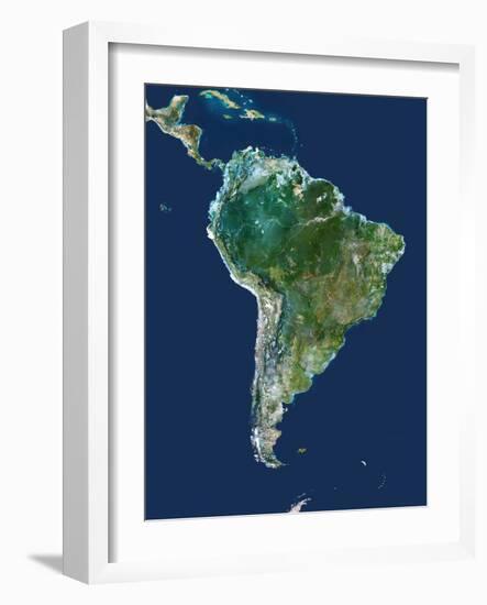 South America, Satellite Image-PLANETOBSERVER-Framed Photographic Print