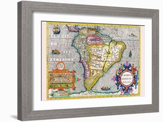 South America-Jodocus Hondius-Framed Art Print