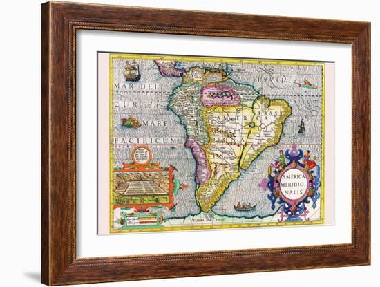 South America-Jodocus Hondius-Framed Art Print