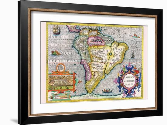 South America-Jodocus Hondius-Framed Art Print