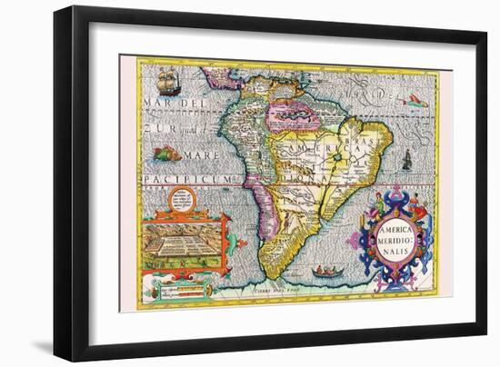 South America-Jodocus Hondius-Framed Art Print