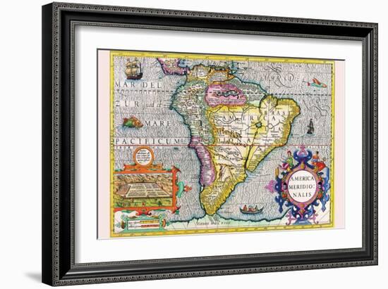 South America-Jodocus Hondius-Framed Art Print