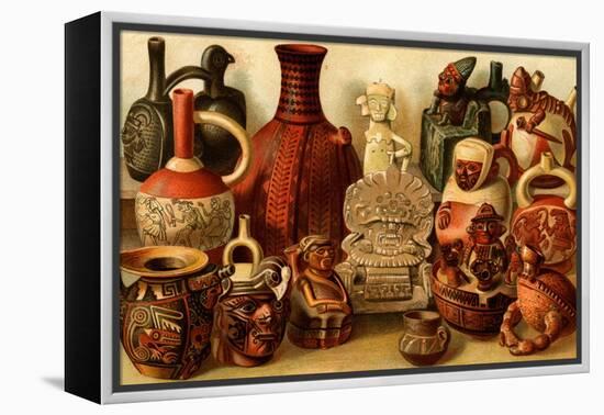 South American Indian Antiquities-F.W. Kuhnert-Framed Stretched Canvas