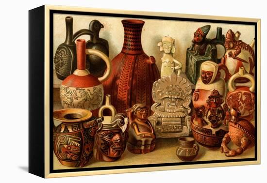 South American Indian Antiquities-F.W. Kuhnert-Framed Stretched Canvas