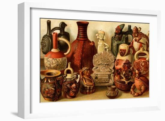 South American Indian Antiquities-F.W. Kuhnert-Framed Art Print