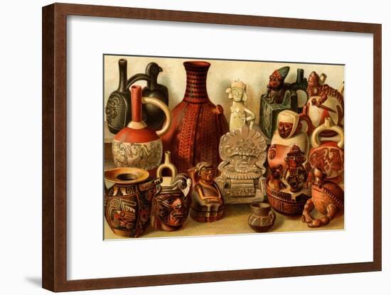 South American Indian Antiquities-F.W. Kuhnert-Framed Art Print